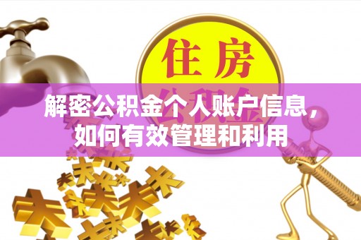 泰兴解密公积金个人账户信息，如何有效管理和利用