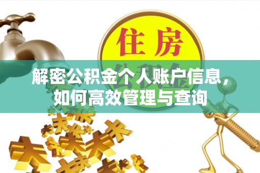 泰兴解密公积金个人账户信息，如何高效管理与查询