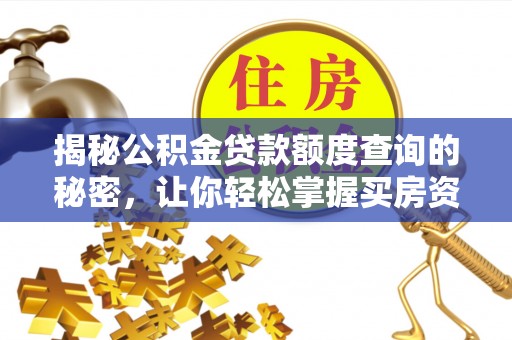 泰兴揭秘公积金贷款额度查询的秘密，让你轻松掌握买房资金规划