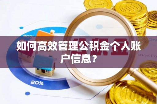 泰兴如何高效管理公积金个人账户信息？