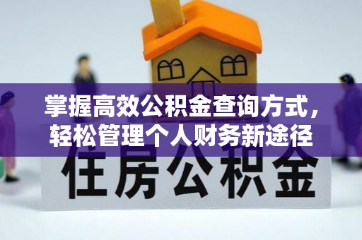 泰兴掌握高效公积金查询方式，轻松管理个人财务新途径